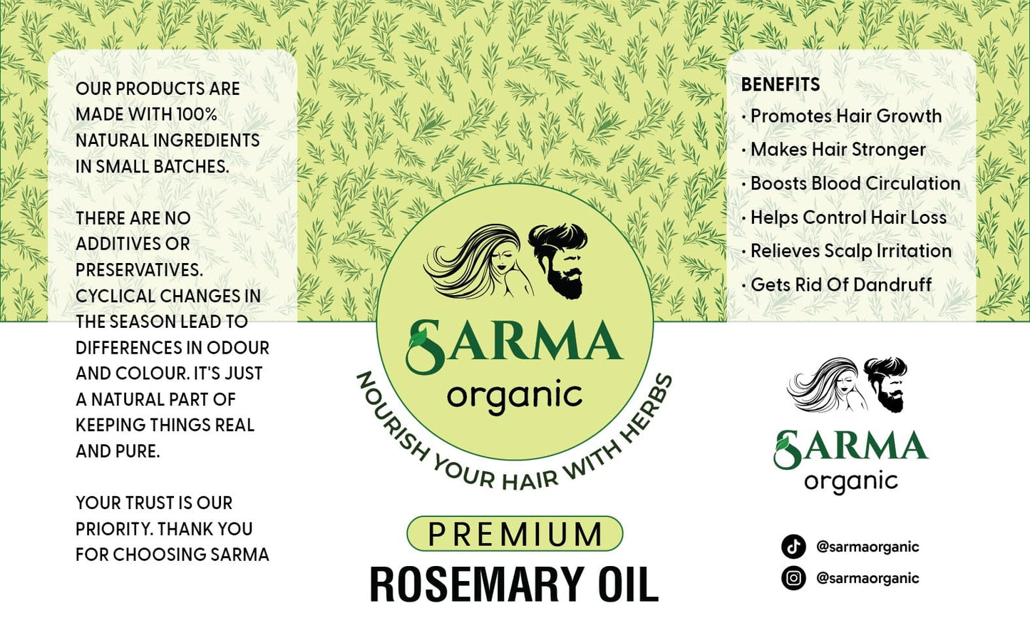 Sarma Organic Rosemary Oil